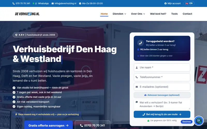 Website De Verhuizing — Verhuizen