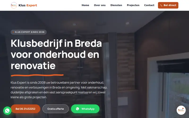 Website Expertklus — Loodgieter