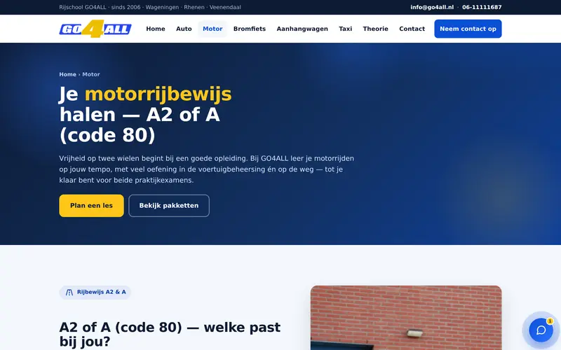 Website Go4All — Dienstverlening