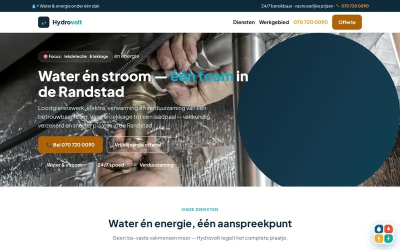 Website Hydrovolt — Loodgieter