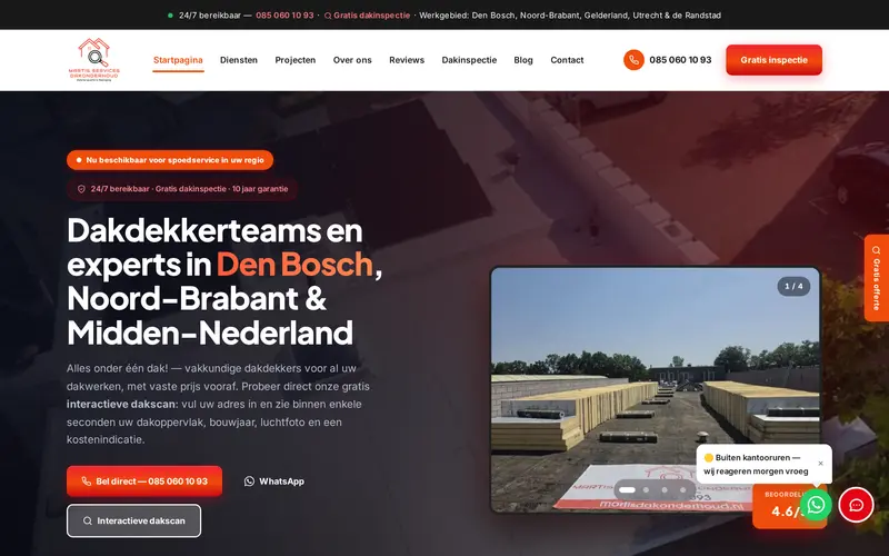 Website Martis Dakonderhoud — Dakwerken