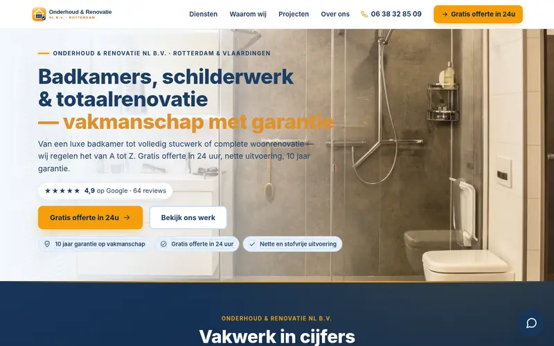 Website Onderhoud & Renovatie NL B.V. — Badkamer