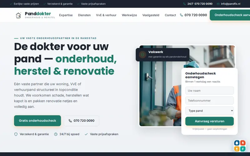 Website Panddokter — Lekkage