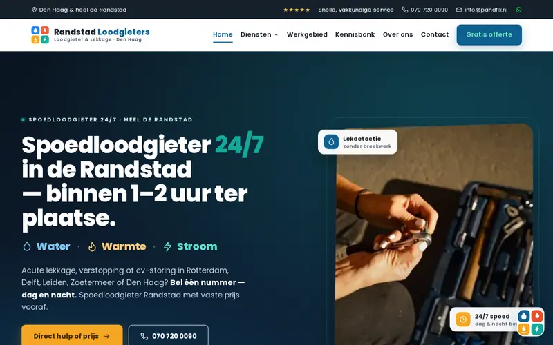 Website Randstad Loodgieters — Loodgieter