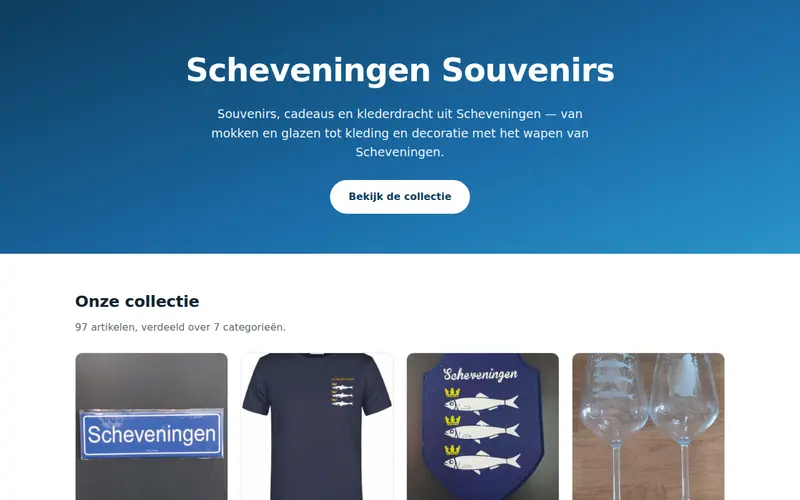 Website Scheveningen Souvenirs — Retail