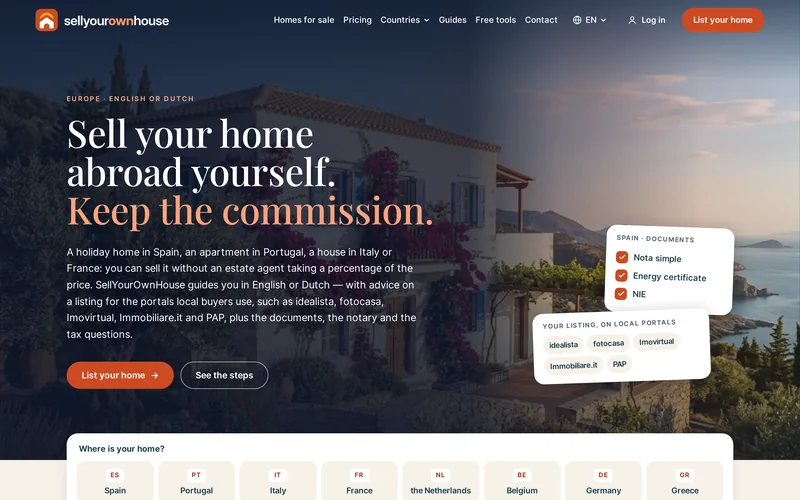 Website SellYourOwnHouse — Platform