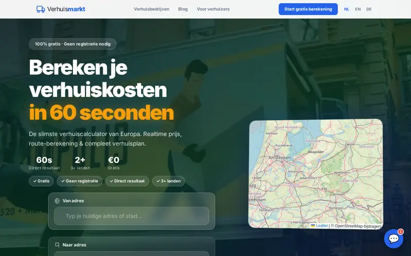 Website Verhuismarkt — Verhuizen